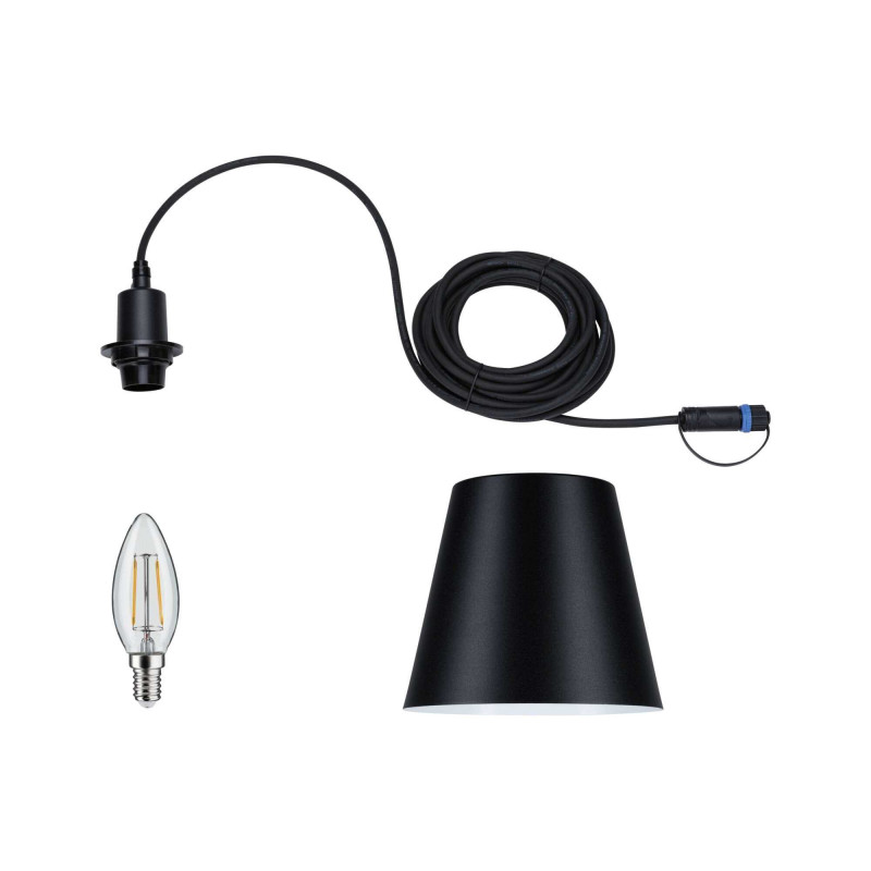 Lampa wisząca KOFIA Plug & Shine 2W 3000K IP44 E14 24V antracyt Lampa wisząca KOFIA Plug & Shine 2W 3000K IP44 E14 24V antracyt