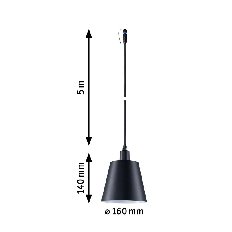 Lampa wisząca KOFIA Plug & Shine 2W 3000K IP44 E14 24V antracyt Lampa wisząca KOFIA Plug & Shine 2W 3000K IP44 E14 24V antracyt