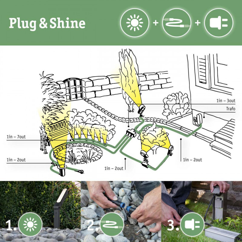 Lampa wisząca KOFIA Plug & Shine 2W 3000K IP44 E14 24V antracyt Lampa wisząca KOFIA Plug & Shine 2W 3000K IP44 E14 24V antracyt