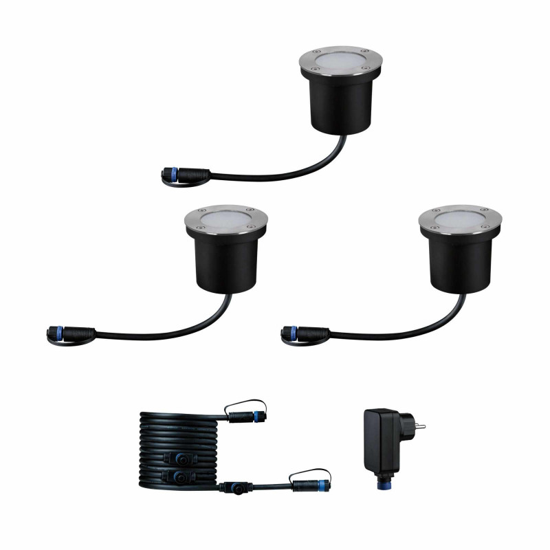 Oprawa dogruntowa Plug & Shine FLOOR zestaw 3x4.5W 2200K IP67 24V antracyt / stal nierdzewna Oprawa dogruntowa Plug & Shine FLOOR zestaw 3x4.5W 2200K IP67 24V antracyt / stal nierdzewna