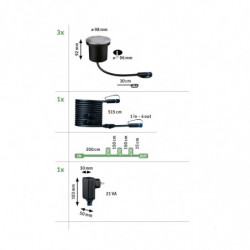 Oprawa dogruntowa Plug & Shine FLOOR zestaw 3x4.5W 2200K IP67 24V antracyt / stal nierdzewna Oprawa dogruntowa Plug & Shine FLOOR zestaw 3x4.5W 2200K IP67 24V antracyt / stal nierdzewna