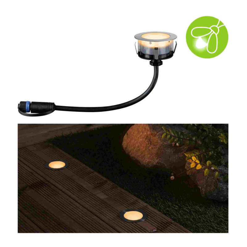 Oprawa wpuszczana Plug & Shine FLOOR 2W 2200K IP67 24V srebrny Oprawa wpuszczana Plug & Shine FLOOR 2W 2200K IP67 24V srebrny