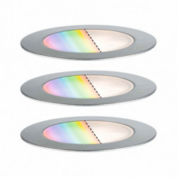 Oprawa wpuszczana Plug & Shine FLOOR SH Zigbee RGBW zestaw 3X2W IP67 24V srebrny / stal nierdzewna Oprawa wpuszczana Plug & Shine FLOOR SH Zigbee RGBW zestaw 3X2W IP67 24V srebrny / stal nierdzewna