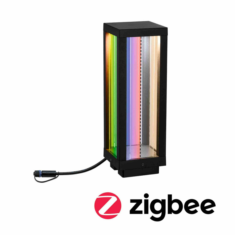 Oprawa ogrodowa Plug & Shine LATARNIA SH Zigbee 2W RGBW DIM IP44 24V antracyt / aluminium Oprawa ogrodowa Plug & Shine LATARNIA SH Zigbee 2W RGBW DIM IP44 24V antracyt / aluminium