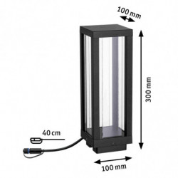 Oprawa ogrodowa Plug & Shine LATARNIA SH Zigbee 2W RGBW DIM IP44 24V antracyt / aluminium Oprawa ogrodowa Plug & Shine LATARNIA SH Zigbee 2W RGBW DIM IP44 24V antracyt / aluminium