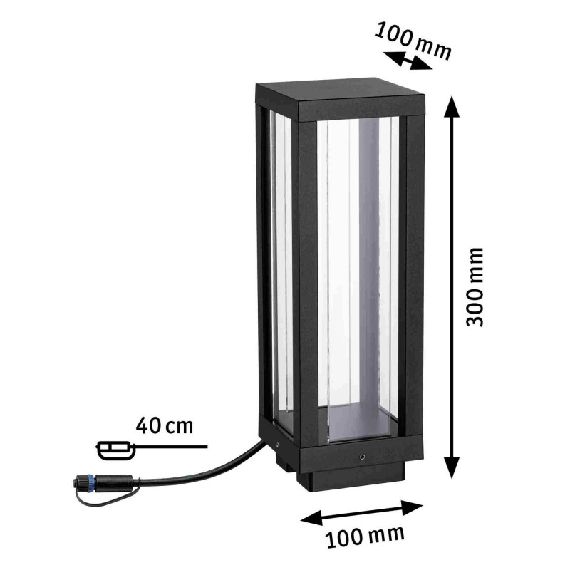Oprawa ogrodowa Plug & Shine LATARNIA SH Zigbee 2W RGBW DIM IP44 24V antracyt / aluminium Oprawa ogrodowa Plug & Shine LATARNIA SH Zigbee 2W RGBW DIM IP44 24V antracyt / aluminium