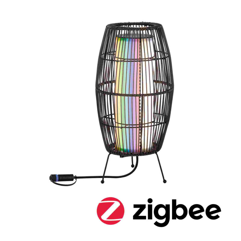 Oprawa ogrodowa Plug & Shine KOSZ BOHO 400mm SH Zigbee 3.2W RGBW IP44 24V czarny / metal Oprawa ogrodowa Plug & Shine KOSZ BOHO 400mm SH Zigbee 3.2W RGBW IP44 24V czarny / metal