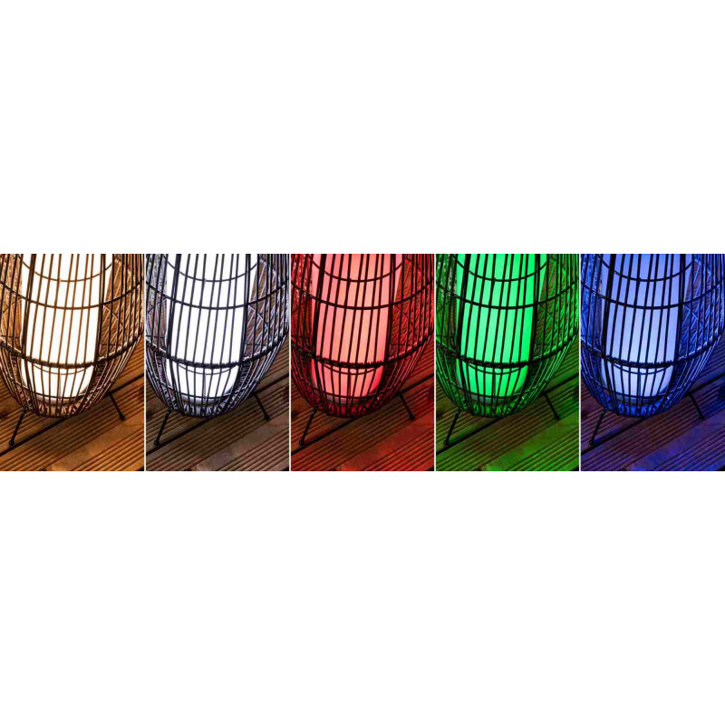 Oprawa ogrodowa Plug & Shine KOSZ BOHO 400mm SH Zigbee 3.2W RGBW IP44 24V czarny / metal Oprawa ogrodowa Plug & Shine KOSZ BOHO 400mm SH Zigbee 3.2W RGBW IP44 24V czarny / metal