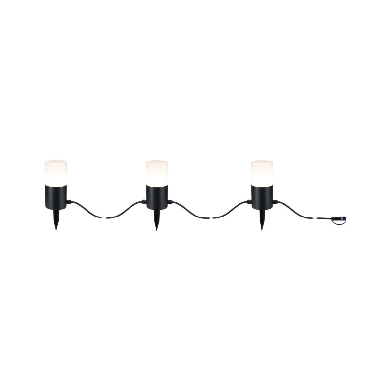 Łańcuch świetlny Plug & Shine TUBS 3x2W 3000K E14 IP44 24V antracyt / aluminium Łańcuch świetlny Plug & Shine TUBS 3x2W 3000K E14 IP44 24V antracyt / aluminium