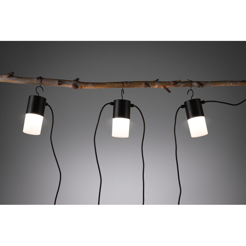 Łańcuch świetlny Plug & Shine TUBS 3x2W 3000K E14 IP44 24V antracyt / aluminium Łańcuch świetlny Plug & Shine TUBS 3x2W 3000K E14 IP44 24V antracyt / aluminium