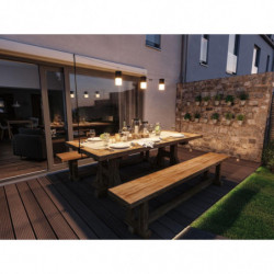 Łańcuch świetlny Plug & Shine TUBS 3x2W 3000K E14 IP44 24V antracyt / aluminium Łańcuch świetlny Plug & Shine TUBS 3x2W 3000K E14 IP44 24V antracyt / aluminium