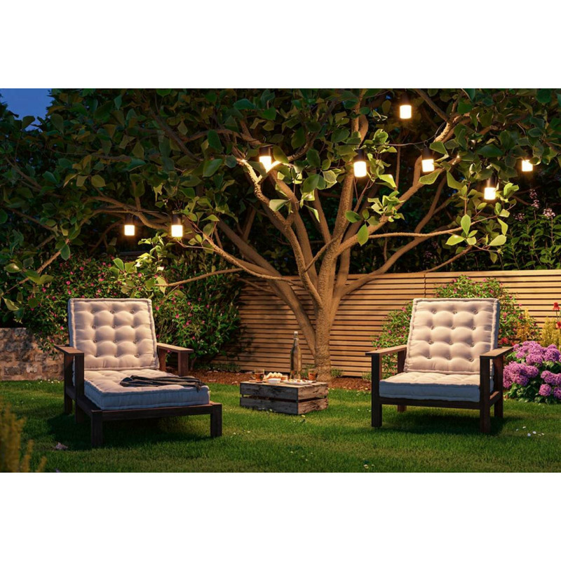 Łańcuch świetlny Plug & Shine TUBS 3x2W 3000K E14 IP44 24V antracyt / aluminium Łańcuch świetlny Plug & Shine TUBS 3x2W 3000K E14 IP44 24V antracyt / aluminium