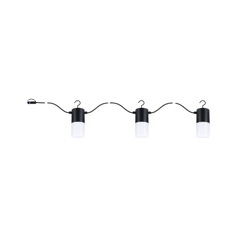 Łańcuch świetlny Plug & Shine TUBS 3x2W 3000K E14 IP44 24V antracyt / aluminium Łańcuch świetlny Plug & Shine TUBS 3x2W 3000K E14 IP44 24V antracyt / aluminium