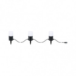 Łańcuch świetlny Plug & Shine TUBS 3x2W 3000K E14 IP44 24V antracyt / aluminium Łańcuch świetlny Plug & Shine TUBS 3x2W 3000K E14 IP44 24V antracyt / aluminium