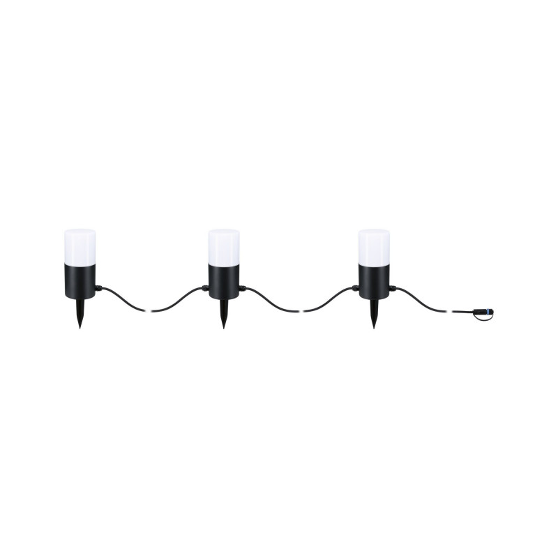 Łańcuch świetlny Plug & Shine TUBS 3x2W 3000K E14 IP44 24V antracyt / aluminium Łańcuch świetlny Plug & Shine TUBS 3x2W 3000K E14 IP44 24V antracyt / aluminium