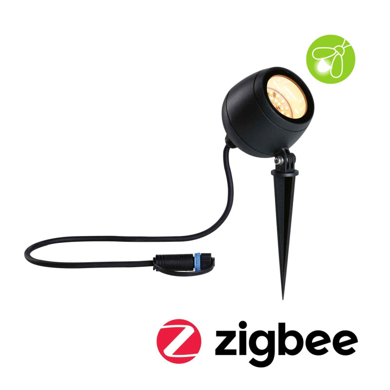 Reflektor ogrodowy Plug & Shine KIKOLO LED SH Zigbee 6.2W 80st. 400lm 2200K- 3000K IP65 24V antracyt Reflektor ogrodowy Plug & Shine KIKOLO LED SH Zigbee 6.2W 80st. 400lm 2200K- 3000K IP65 24V antracyt