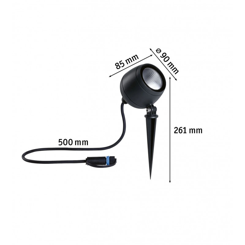 Reflektor ogrodowy Plug & Shine KIKOLO LED 7.2W 60st. 460lm 3000K IP65 24V antracyt Reflektor ogrodowy Plug & Shine KIKOLO LED 7.2W 60st. 460lm 3000K IP65 24V antracyt