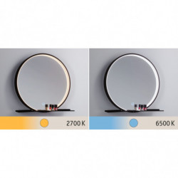Lustro łazienkowe z półką MIRO LED 10.5W DIM 160lm 2700/4000/6500K 500mm IP44 230V czarny Lustro łazienkowe z półką MIRO LED 10.5W DIM 160lm 2700/4000/6500K 500mm IP44 230V czarny