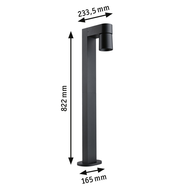 Oprawa ogrodowa KIMU LED 8W 500lm 2200K IP44 230V antracyt aluminium Oprawa ogrodowa KIMU LED 8W 500lm 2200K IP44 230V antracyt aluminium