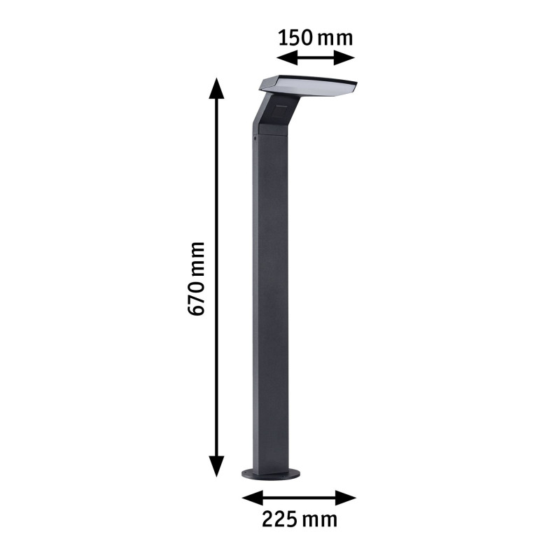 Oprawa ogrodowa ZENERA LED 10W 700lm 2200-3000K IP44 230V antracyt metal Oprawa ogrodowa ZENERA LED 10W 700lm 2200-3000K IP44 230V antracyt metal