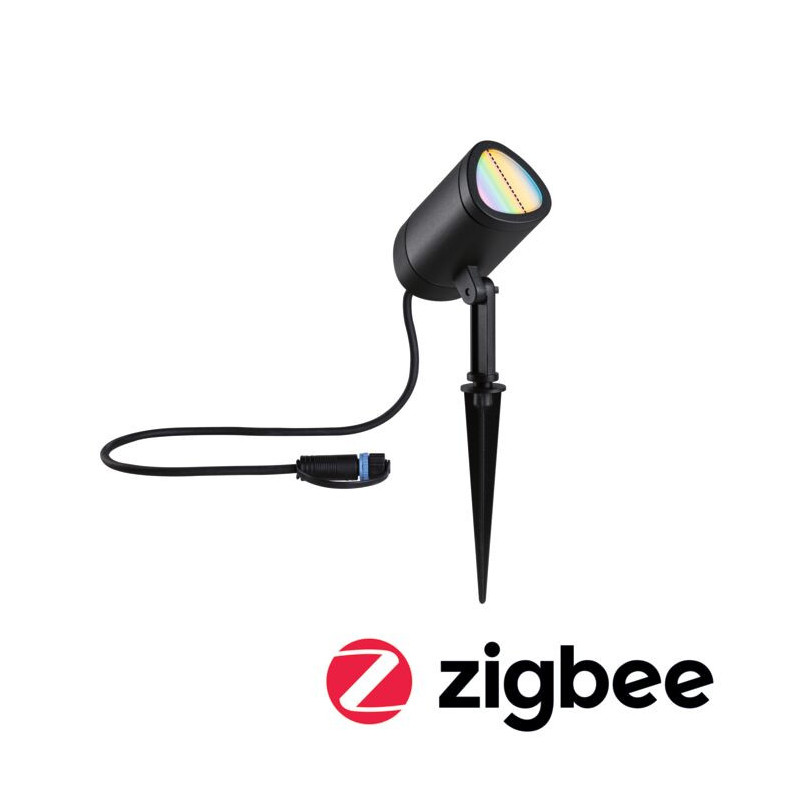 Reflektor ogrodowy Plug & Shine SHIRA LED SH Zigbee RGBW 6.5W 500lm IP65 24V antracyt Reflektor ogrodowy Plug & Shine SHIRA LED SH Zigbee RGBW 6.5W 500lm IP65 24V antracyt