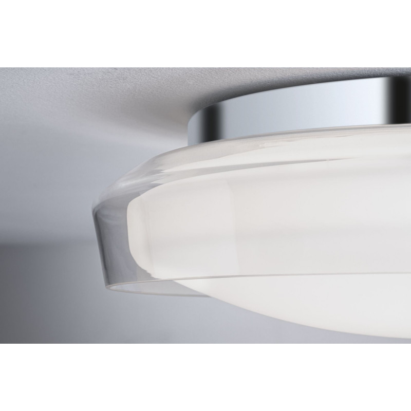 Plafoniera LUENA LED 16.5W 860lm okragła 350mm 3000K IP44 230V szkło chrom / metal Plafoniera LUENA LED 16.5W 860lm okragła 350mm 3000K IP44 230V szkło chrom / metal