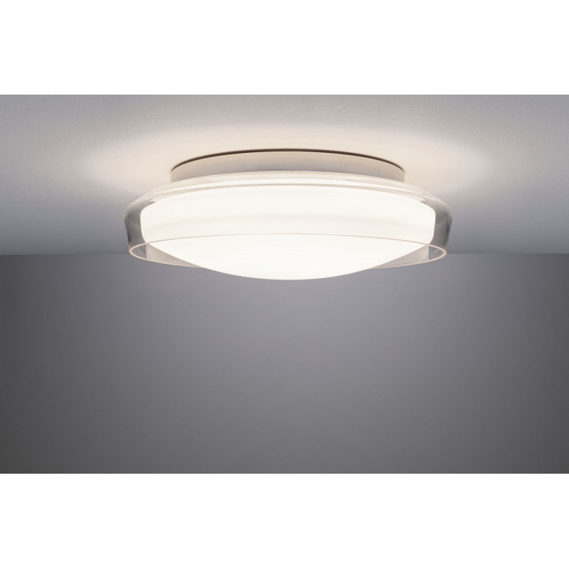 Plafoniera LUENA LED 16.5W 860lm okragła 350mm 3000K IP44 230V szkło chrom / metal Plafoniera LUENA LED 16.5W 860lm okragła 350mm 3000K IP44 230V szkło chrom / metal