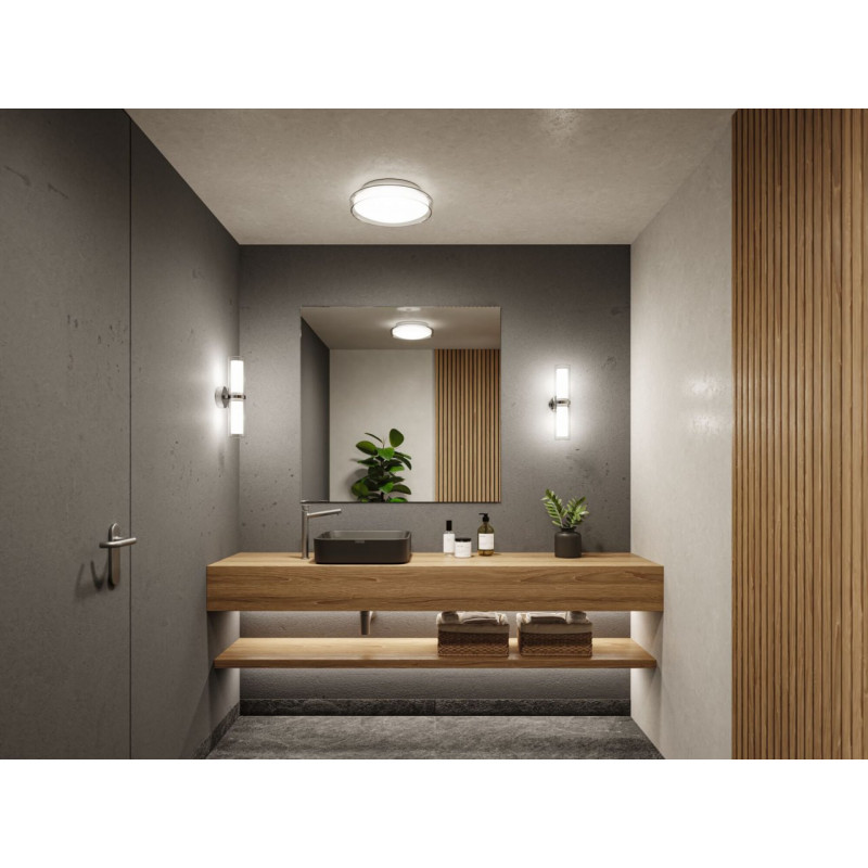 Plafoniera LUENA LED 16.5W 860lm okragła 350mm 3000K IP44 230V szkło chrom / metal Plafoniera LUENA LED 16.5W 860lm okragła 350mm 3000K IP44 230V szkło chrom / metal