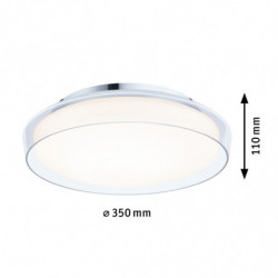 Plafoniera LUENA LED 16.5W 860lm okragła 350mm 3000K IP44 230V szkło chrom / metal Plafoniera LUENA LED 16.5W 860lm okragła 350mm 3000K IP44 230V szkło chrom / metal