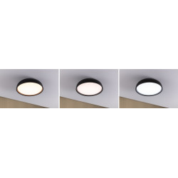 Lampa sufitowa OKA LED 24W 950lm 3000/4000/6500K IP44 230V czarny matowy / tworzywo sztuczne Lampa sufitowa OKA LED 24W 950lm 3000/4000/6500K IP44 230V czarny matowy / tworzywo sztuczne