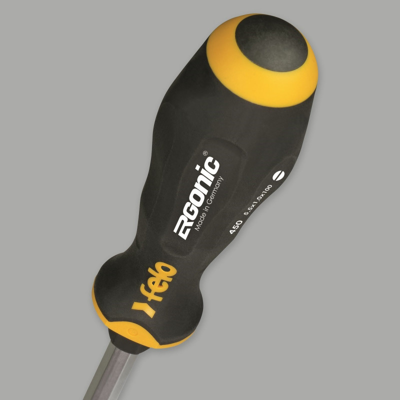 Wkrętak płaski Ergonic 8,0 x 1,2 FELO - do pobijania Wkrętak płaski Ergonic 8,0 x 1,2 FELO - do pobijania