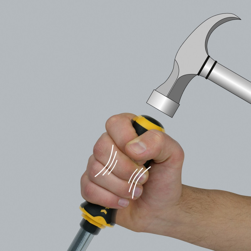 Wkrętak płaski Ergonic 8,0 x 1,2 FELO - do pobijania Wkrętak płaski Ergonic 8,0 x 1,2 FELO - do pobijania