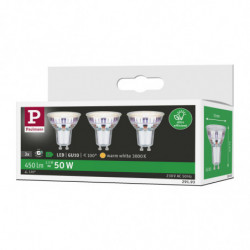 Źródło światła LED 3x GU10 ECO LINE 2.5W 450lm 3000K 230V srebrny / szkło Źródło światła LED 3x GU10 ECO LINE 2.5W 450lm 3000K 230V srebrny / szkło