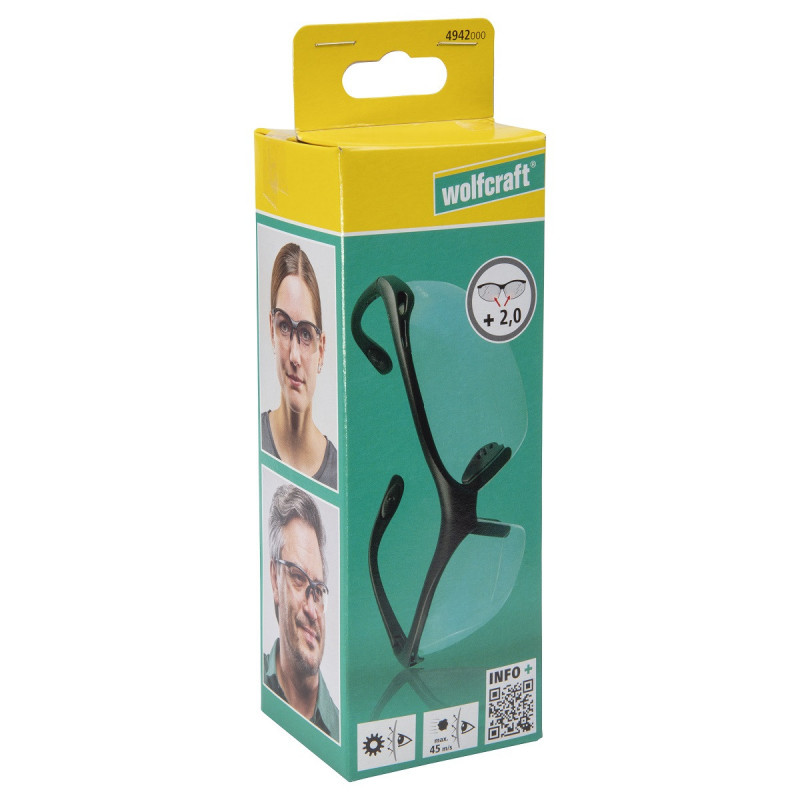 Korekcyjne okulary ochronne +2,0 Wolfcraft ,CE Korekcyjne okulary ochronne +2,0 Wolfcraft ,CE