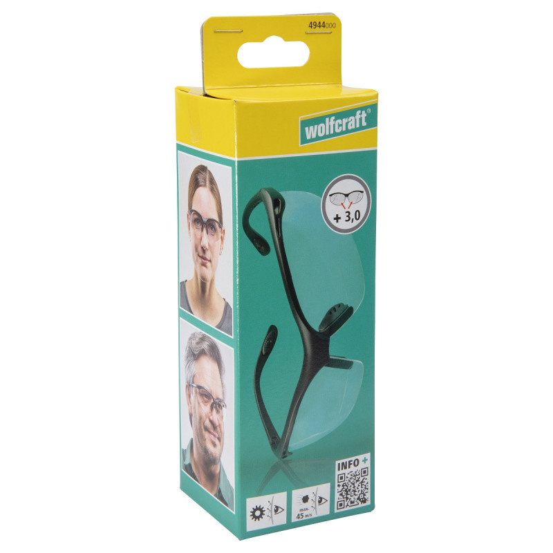 Korekcyjne okulary ochronne +3,0 Wolfcraft ,CE Korekcyjne okulary ochronne +3,0 Wolfcraft ,CE