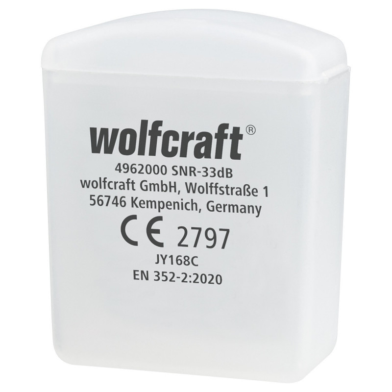 Stopery do uszu Wolfcraft - na żyłce, 33 db Stopery do uszu Wolfcraft - na żyłce, 33 db