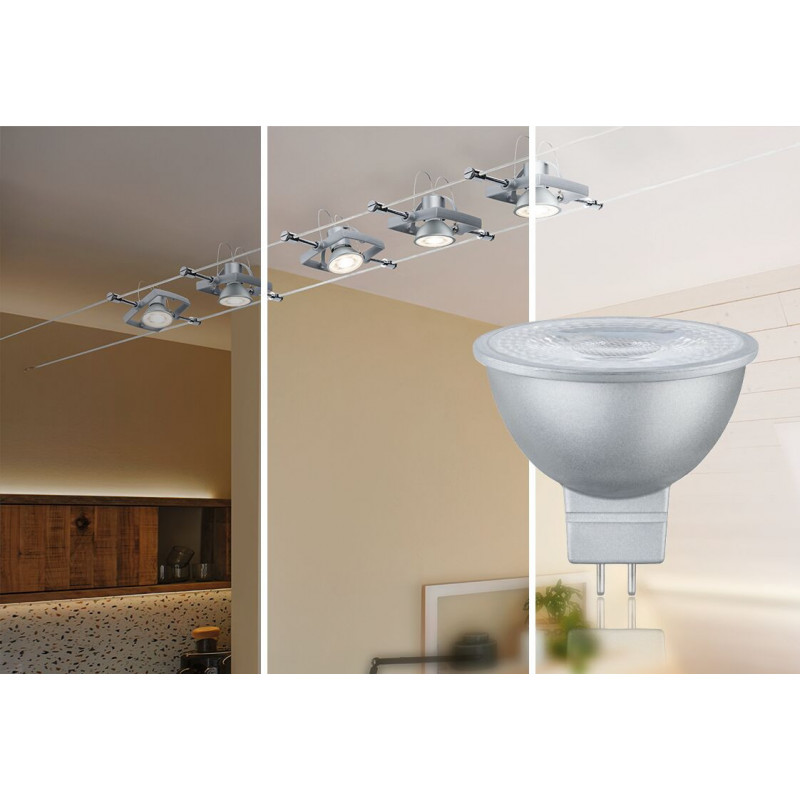Źródło światła LED GU5.3 6W DIM 445lm 38st. 3000K 12V tworzywo sztuczne / chrom Źródło światła LED GU5.3 6W DIM 445lm 38st. 3000K 12V tworzywo sztuczne / chrom