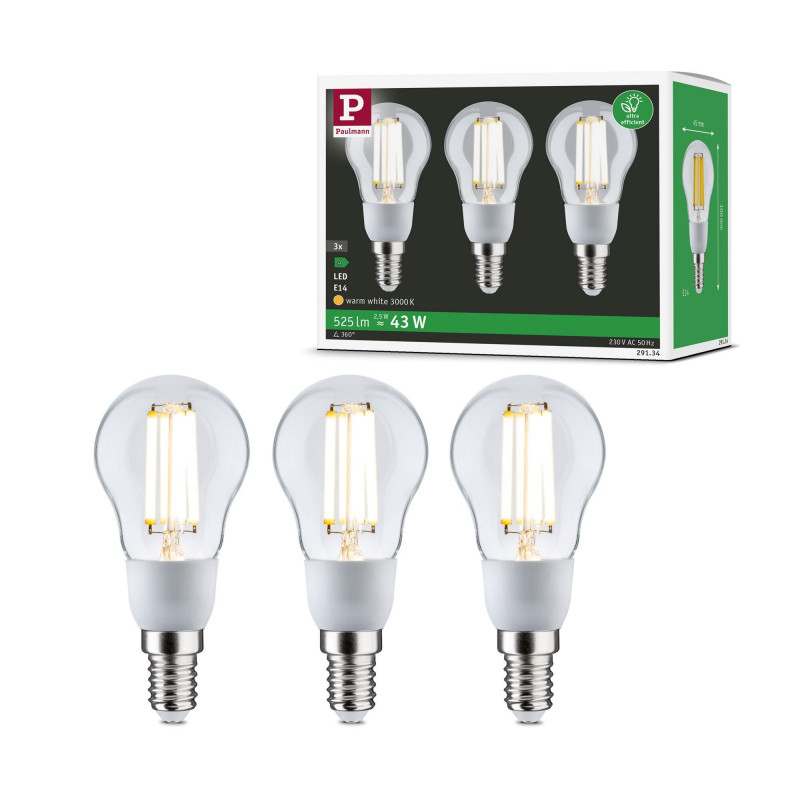 Źródło światła LED ECO LINE G45 3X2.5W 525lm E14 3000K 230V przezroczysty / szkło Źródło światła LED ECO LINE G45 3X2.5W 525lm E14 3000K 230V przezroczysty / szkło