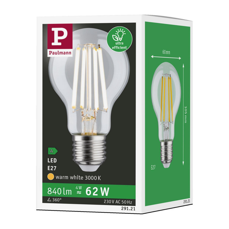 Źródło światła LED AGL 60 4W 840lm E27 3000K 230V przezroczysty / szkło Źródło światła LED AGL 60 4W 840lm E27 3000K 230V przezroczysty / szkło
