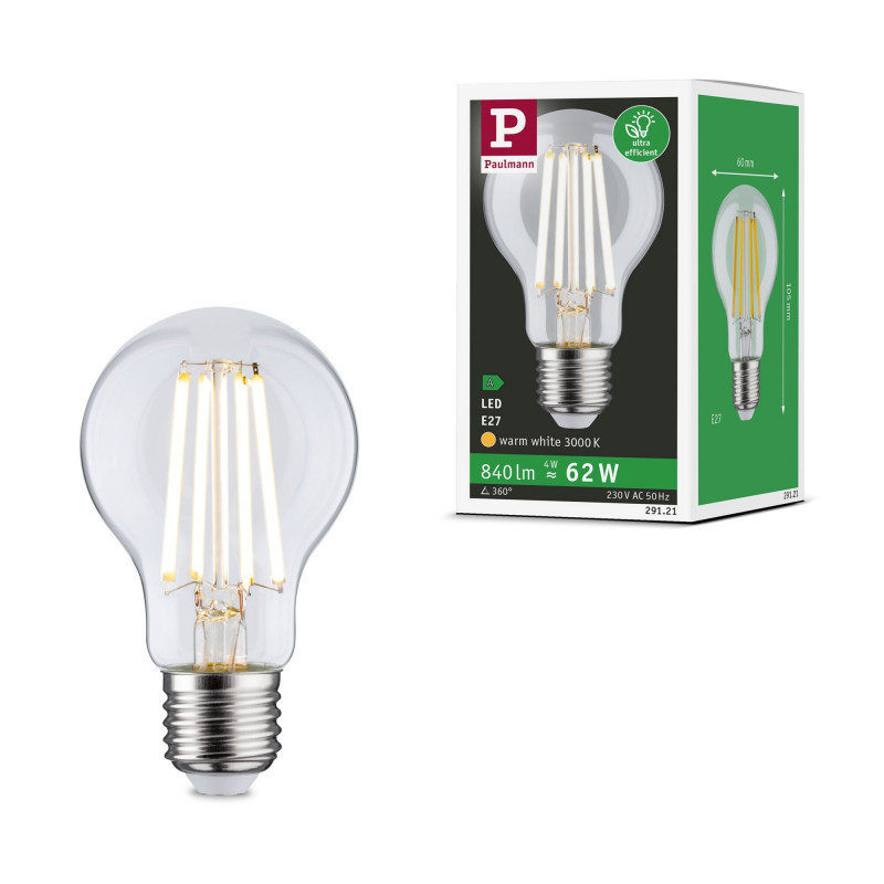 Źródło światła LED AGL 60 4W 840lm E27 3000K 230V przezroczysty / szkło Źródło światła LED AGL 60 4W 840lm E27 3000K 230V przezroczysty / szkło
