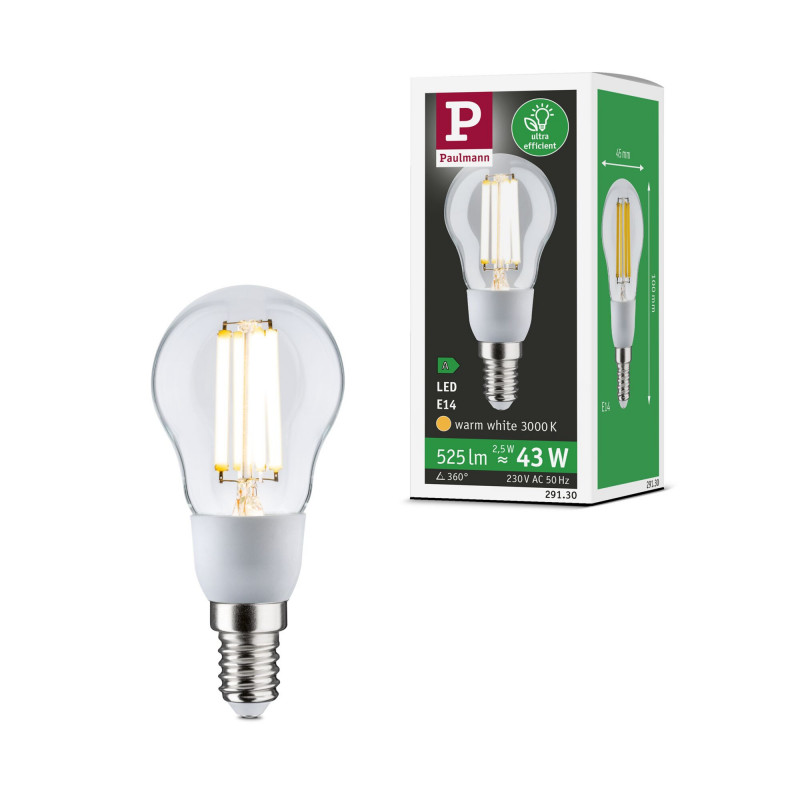 Źródło światła LED ECO LINE G45 2.5W 525lm E14 3000K 230V przezroczysty / szkło Źródło światła LED ECO LINE G45 2.5W 525lm E14 3000K 230V przezroczysty / szkło