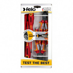 Zestaw 3 wkrętaków FELO - ERGONIC VDE 4,0/PH1/PH2 + obcinaczki boczne VDE 160 / kombinerki VDE 180 + magnetyzer Zestaw 3 wkrętaków FELO - ERGONIC VDE 4,0/PH1/PH2 + obcinaczki boczne VDE 160 / kombinerki VDE 180 + magnetyzer