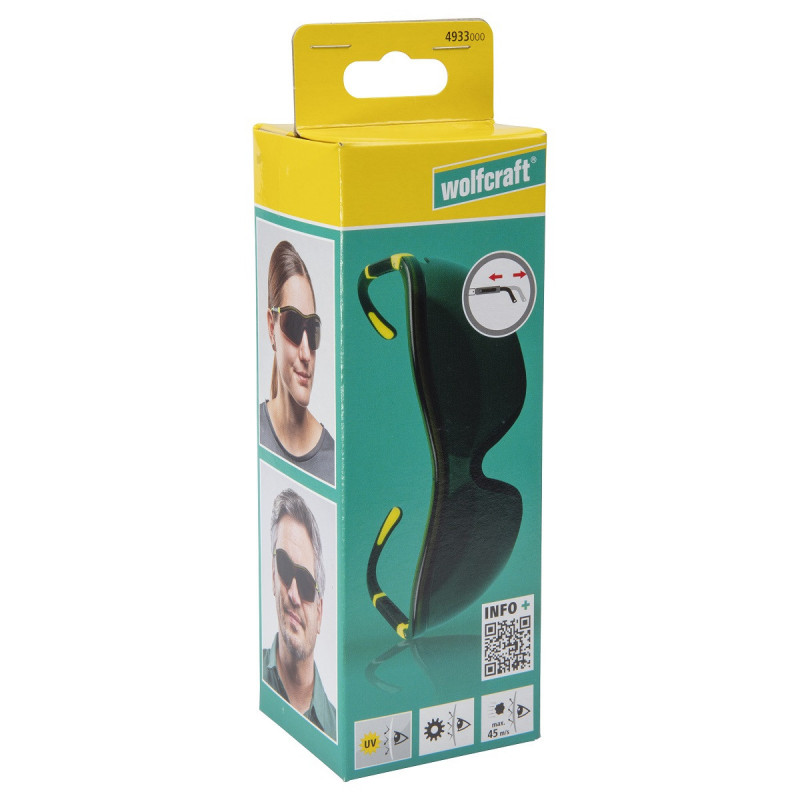 Okulary ochronne OUTDOOR, przyciemniane Wolfcraft CE Okulary ochronne OUTDOOR, przyciemniane Wolfcraft CE