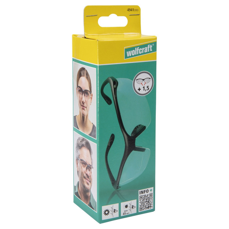 Korekcyjne okulary ochronne +1,5 Wolfcraft ,CE Korekcyjne okulary ochronne +1,5 Wolfcraft ,CE