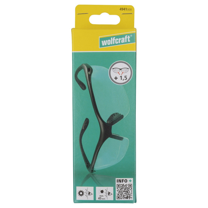 Korekcyjne okulary ochronne +1,5 Wolfcraft ,CE Korekcyjne okulary ochronne +1,5 Wolfcraft ,CE