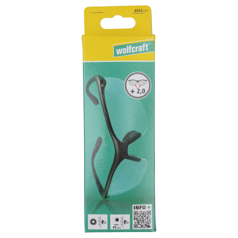 Korekcyjne okulary ochronne +2,0 Wolfcraft ,CE Korekcyjne okulary ochronne +2,0 Wolfcraft ,CE
