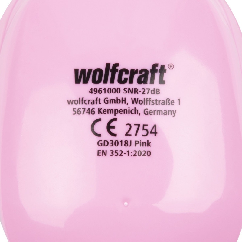 Nauszniki dla dzieci, różowe Wolfcraft Nauszniki dla dzieci, różowe Wolfcraft