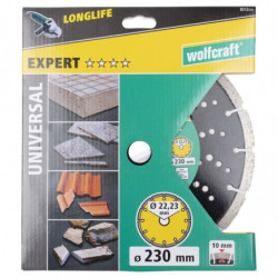 Tarcza diamentowa 230 do cięcia PRO Laser Universal, wolfcraft Tarcza diamentowa 230 do cięcia PRO Laser Universal, wolfcraft