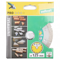 Tarcza diamentowa 125 do cięcia uniwersalna PRO, wolfcraft Tarcza diamentowa 125 do cięcia uniwersalna PRO, wolfcraft