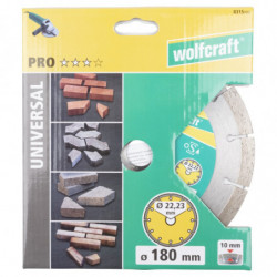Tarcza diamentowa 180 do cięcia uniwersalna PRO, wolfcraft Tarcza diamentowa 180 do cięcia uniwersalna PRO, wolfcraft